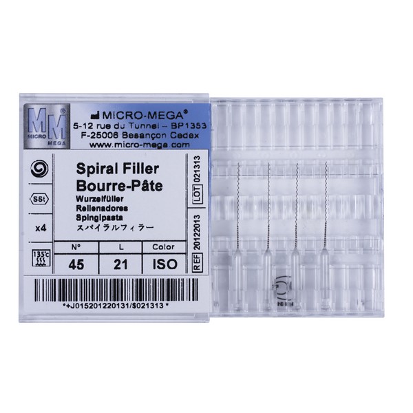 Spiralfillers n45 L:21 mm ISO col - инструменты эндодонтические (каналонаполнители спиральные 4 шт.)
