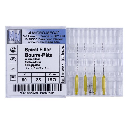 Spiralfillers n50 L:25 mm ISO col - инструменты эндодонтические (каналонаполнители спиральные 4 шт.)