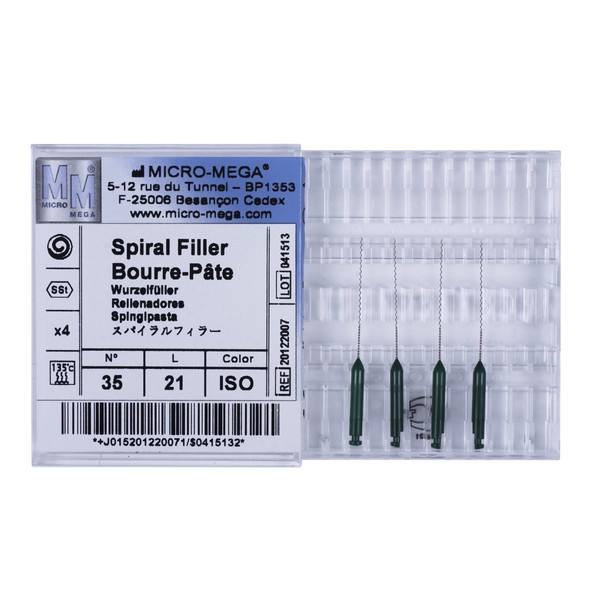 Spiralfillers n35 L:21 mm ISO col - инструменты эндодонтические (каналонаполнители спиральные 4 шт.)