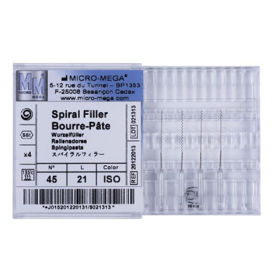 Spiralfillers n45 L:21 mm ISO col - инструменты эндодонтические (каналонаполнители спиральные 4 шт.)
