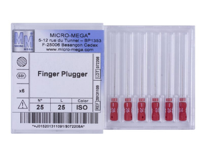 Finger Plugger n25 L25 2% (steel) - инструменты эндодонтические (6 шт.)