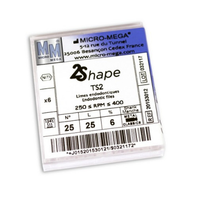 2Shape TS2 N25 6% L25-инструменты эндодонтические ротационные