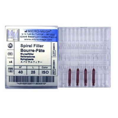 Spiralfillers n40 L:25 mm ISO col - инструменты эндодонтические (каналонаполнители спиральные 4 шт.)
