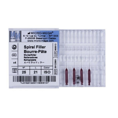Spiralfillers n25 L:21 mm ISO col - инструменты эндодонтические (каналонаполнители спиральные 4 шт.)