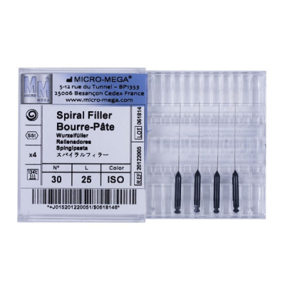 Spiralfillers n30 L:25 mm ISO col - инструменты эндодонтические (каналонаполнители спиральные 4 шт.)